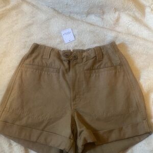 High-Waist Lightweight Tan sakura shorts